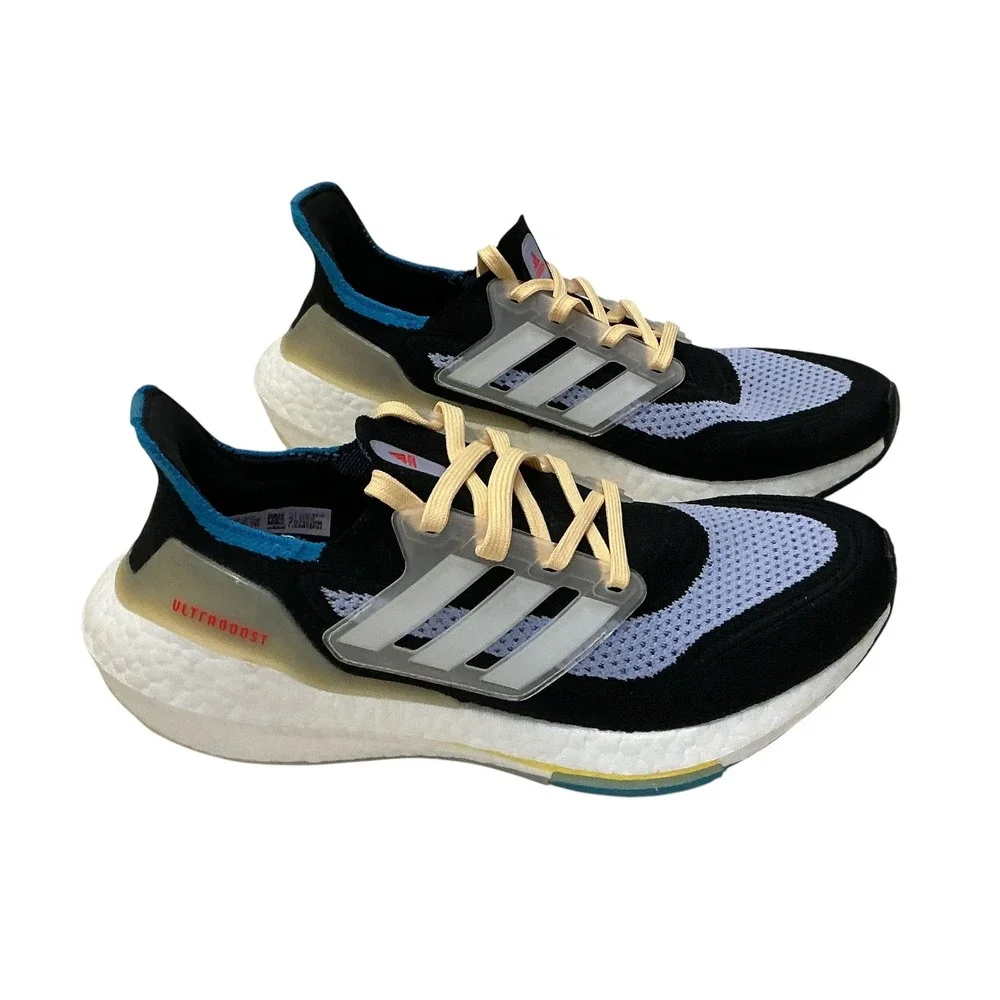 Adidas Ultraboost 21 Womens Running Shoes Black Purple S23836 Size‎ 8